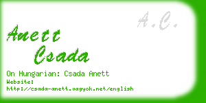 anett csada business card